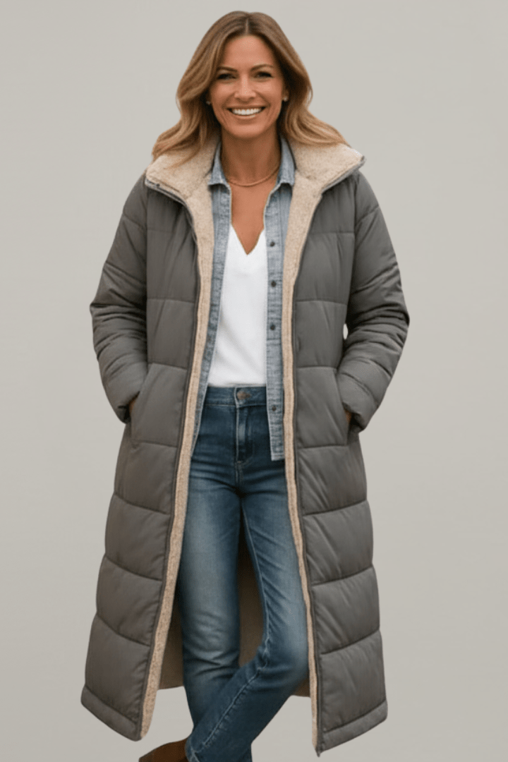 Jane | Longline Hooded Puffer Coat