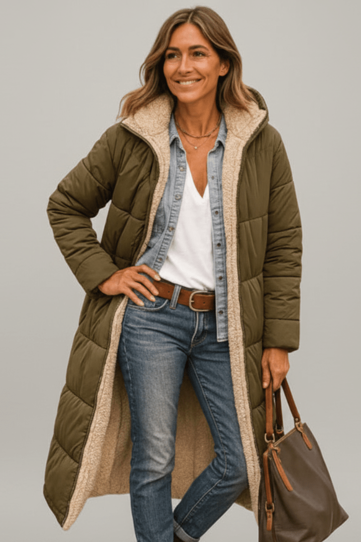 Jane | Longline Hooded Puffer Coat