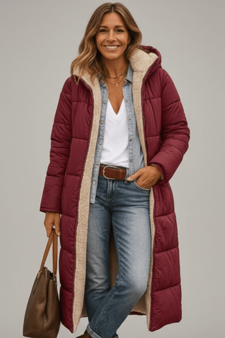 Jane | Longline Hooded Puffer Coat