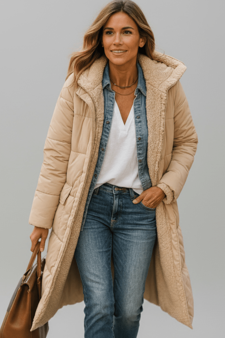 Jane | Longline Hooded Puffer Coat