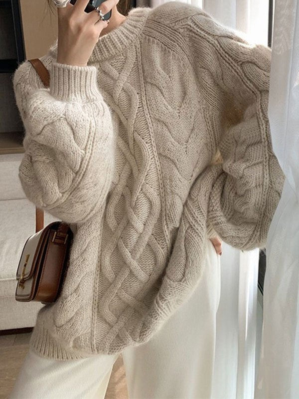 Jane | Oversized Cable-Knit Sweater – Warm Autumn Sweater