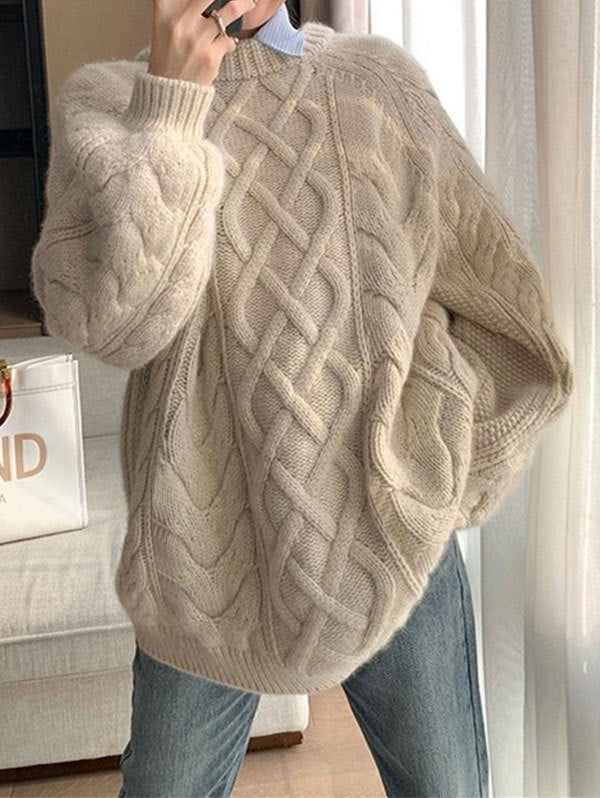 Jane | Oversized Cable-Knit Sweater – Warm Autumn Sweater