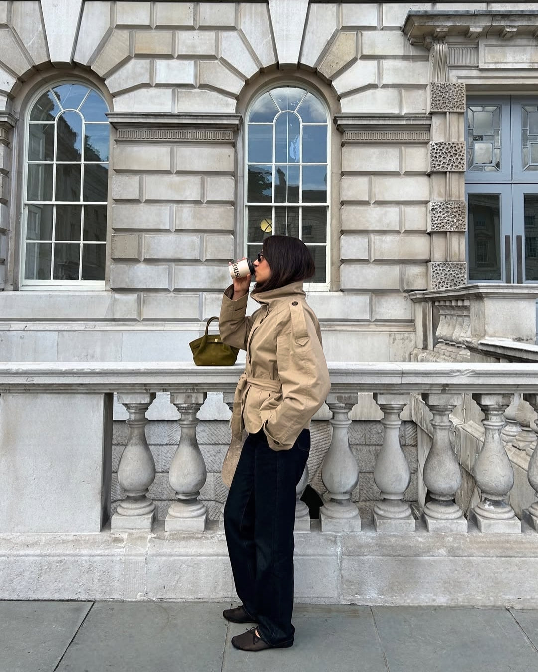 Jane | Isabella Laurent Cropped Belted Trench Jacket
