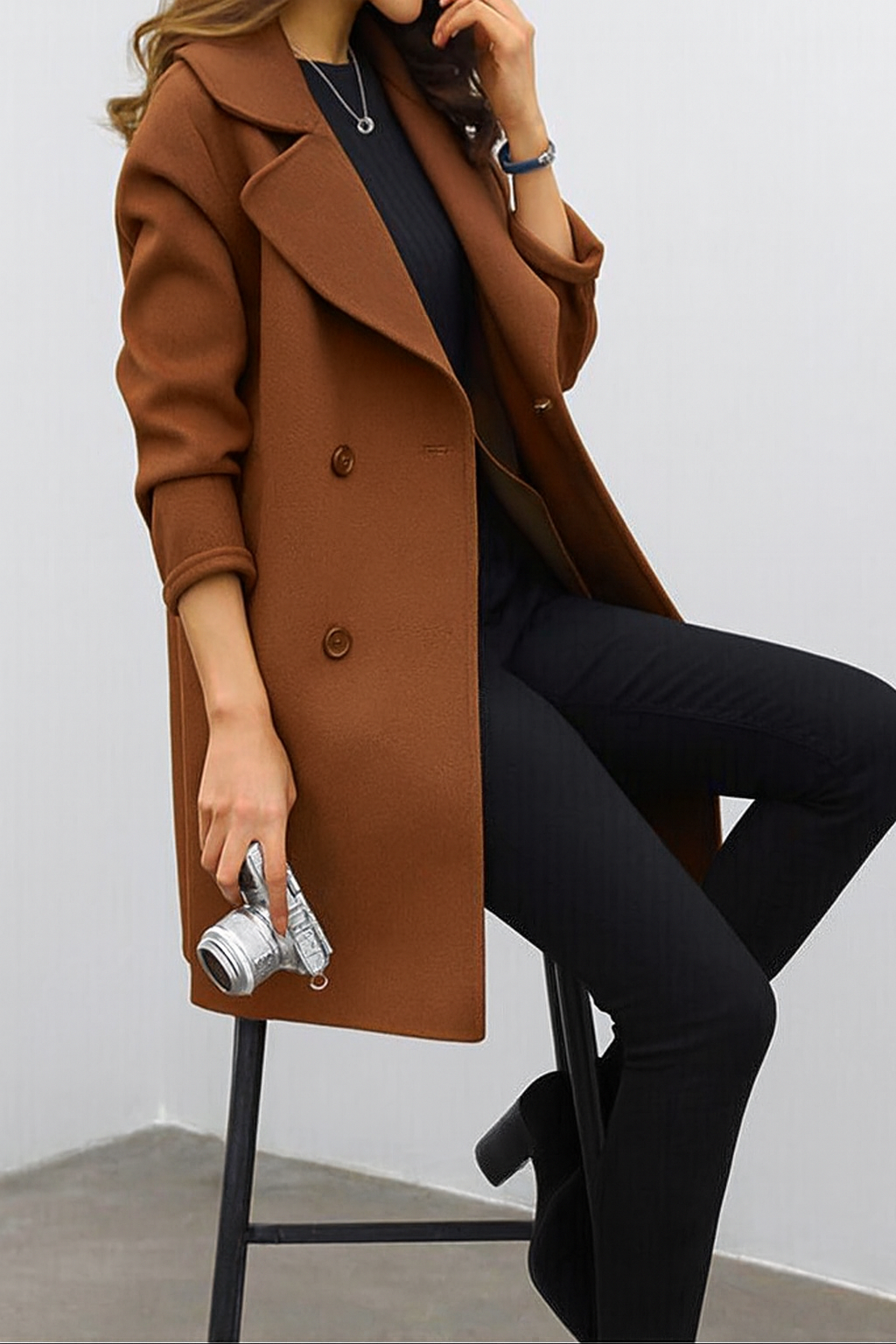 Jane | Margaux Delacroix Double-Breasted Longline Coat