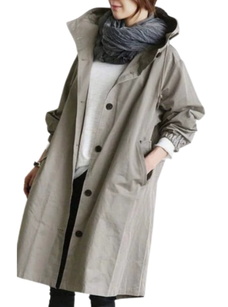 Jane | Lucienne Moreau Long Hooded Raincoat
