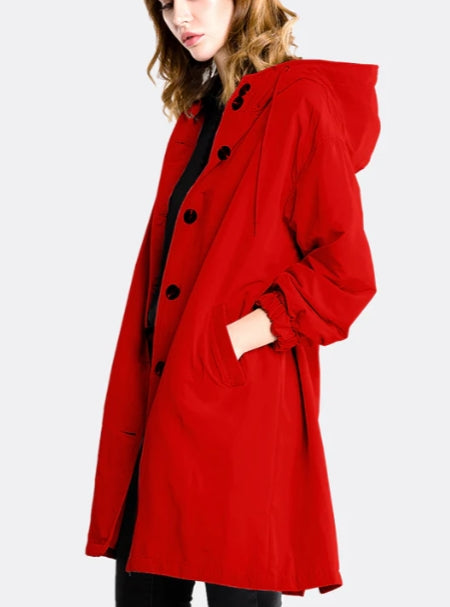 Jane | Lucienne Moreau Long Hooded Raincoat