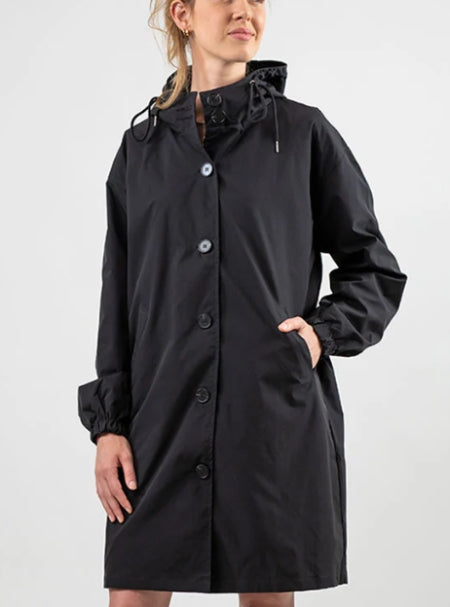 Jane | Lucienne Moreau Long Hooded Raincoat