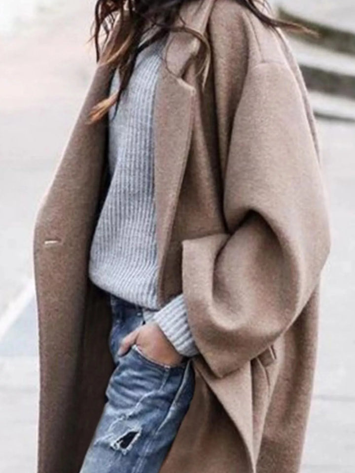Jane | Amélie Laurent Oversized Long Wool-Blend Coat