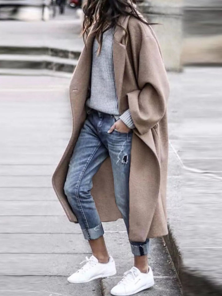 Jane | Amélie Laurent Oversized Long Wool-Blend Coat