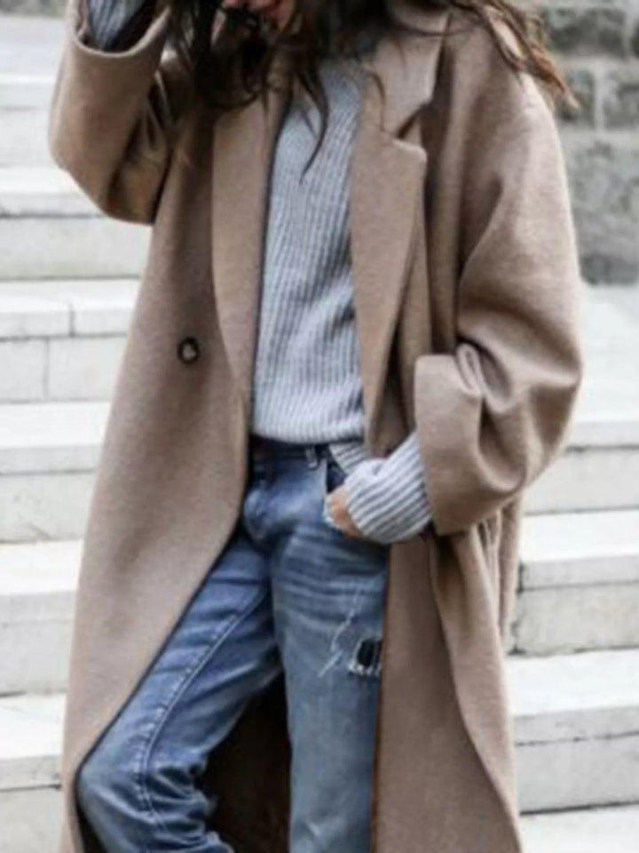 Jane | Amélie Laurent Oversized Long Wool-Blend Coat