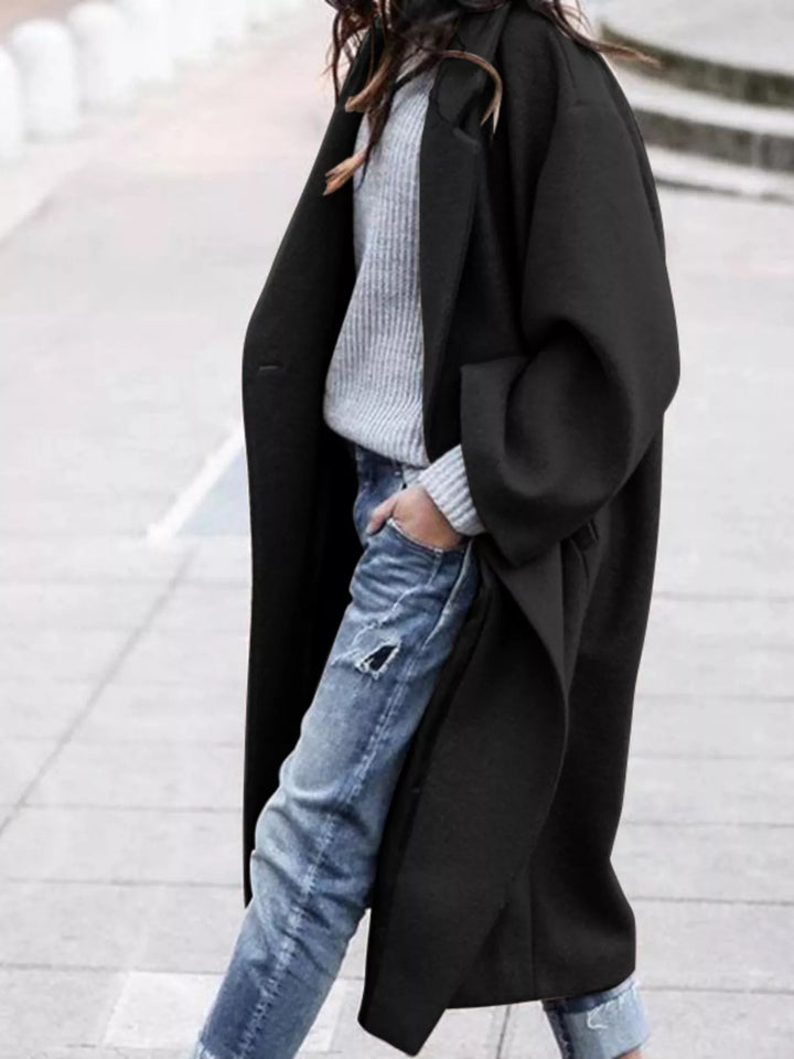 Jane | Amélie Laurent Oversized Long Wool-Blend Coat