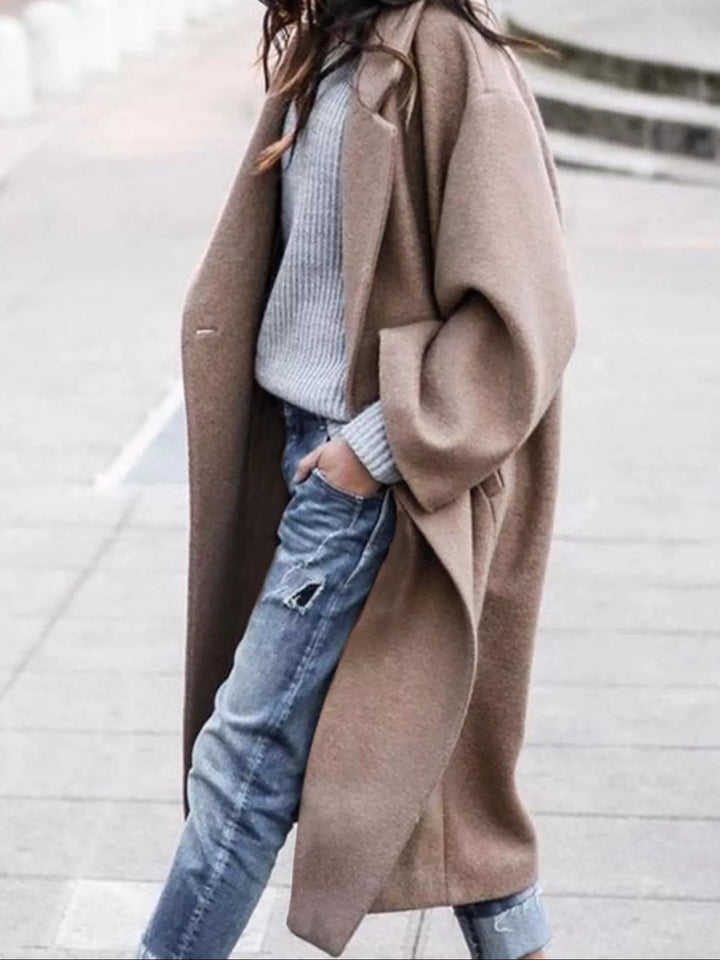 Jane | Amélie Laurent Oversized Long Wool-Blend Coat