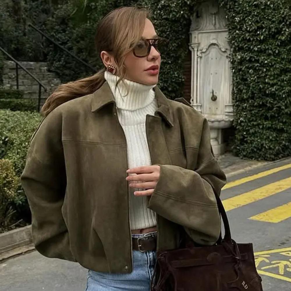 Jane | Chloé Rivière Oversized Bomber Jacket
