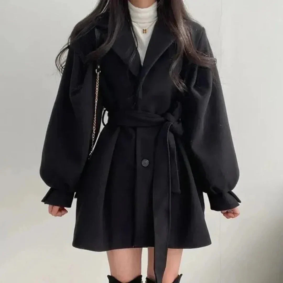 Jane | Sofia Bellini Oversized Belted Trench Coat with Soft Finish