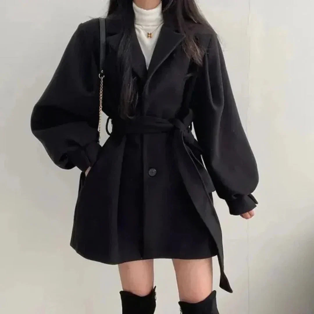 Jane | Sofia Bellini Oversized Belted Trench Coat with Soft Finish