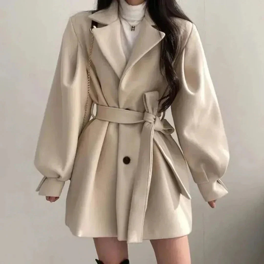 Jane | Sofia Bellini Oversized Belted Trench Coat with Soft Finish