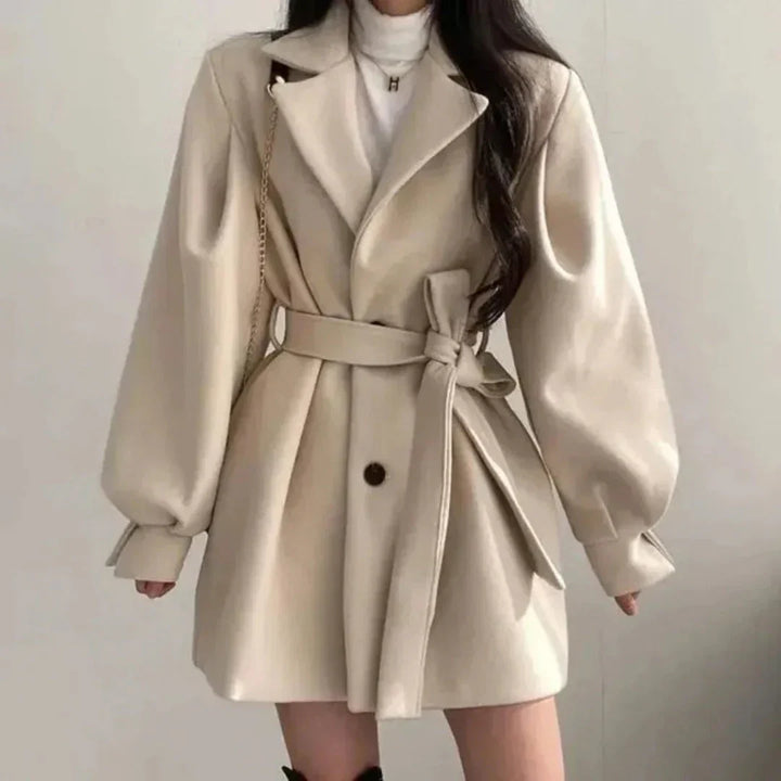 Jane | Sofia Bellini Oversized Belted Trench Coat with Soft Finish
