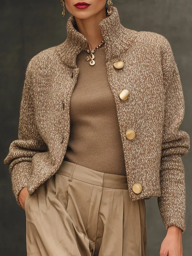 Jane | Camel Turtleneck Cardigan
