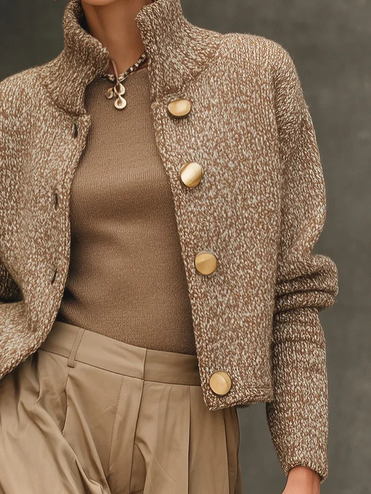 Jane | Camel Turtleneck Cardigan