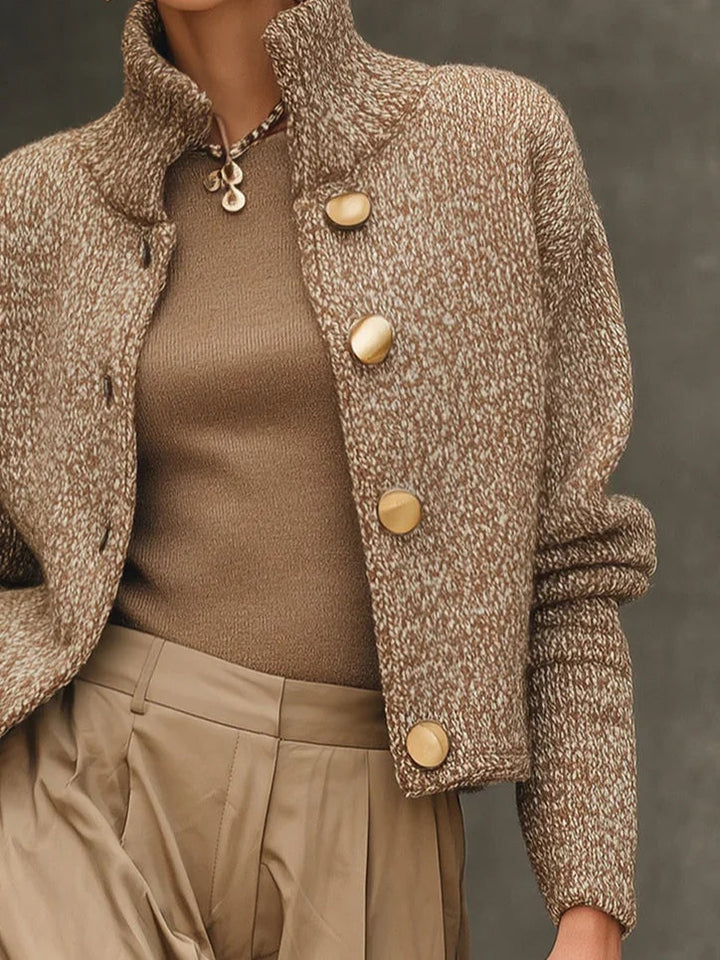 Jane | Camel Turtleneck Cardigan