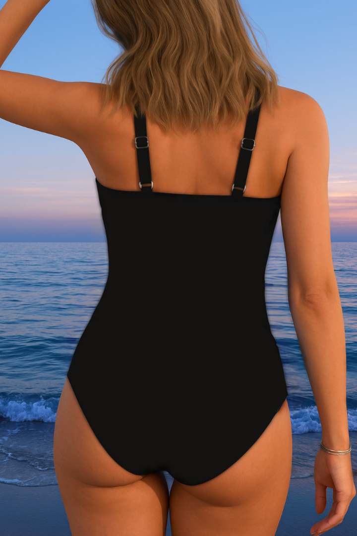 Luxurious Wrap Swimsuit with Colourful Print
