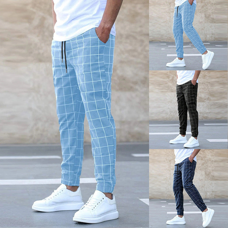 SVEA | Herren Jogginghose kariert – Gerade geschnitten, Casual Streetwear, Frühling Freizeit