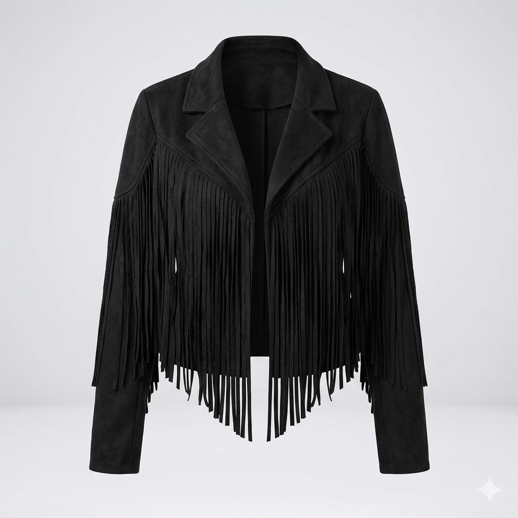Jane | Fringed Leather Jacket