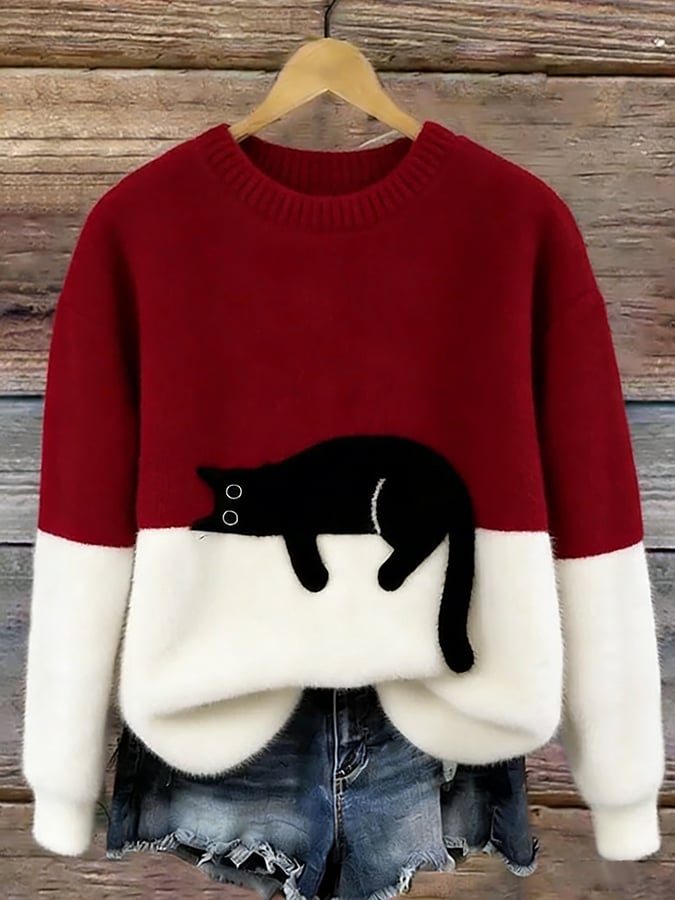 Jane | Cat-Print Sweater