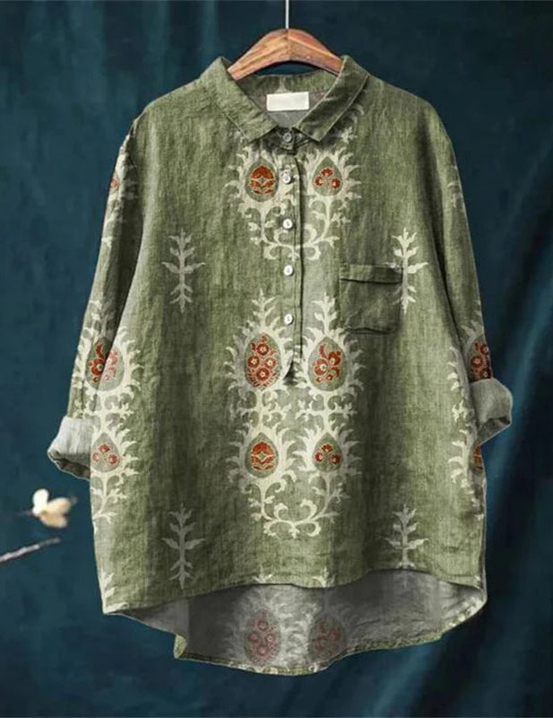 SVEA | Vintage-Bluse mit Blumenmuster