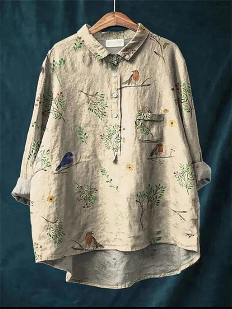 SVEA | Vintage-Bluse mit Blumenmuster