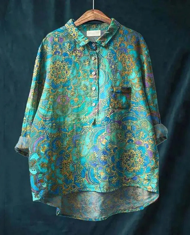 SVEA | Vintage-Bluse mit Blumenmuster