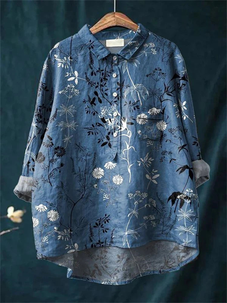 SVEA | Vintage-Bluse mit Blumenmuster