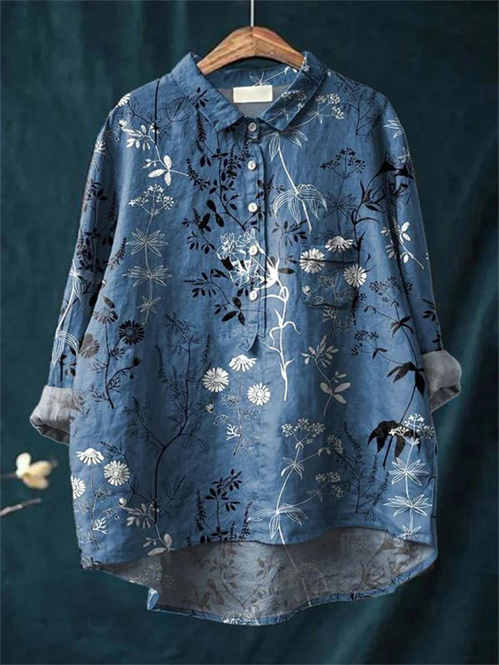 SVEA | Vintage-Bluse mit Blumenmuster