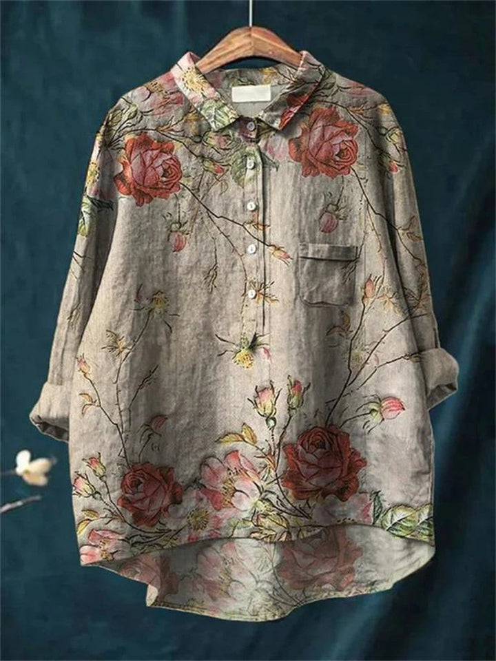 SVEA | Vintage-Bluse mit Blumenmuster