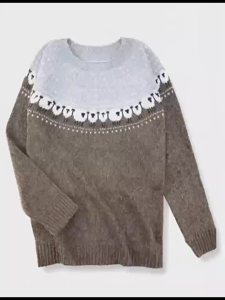 Jane | Elegant Winter Jacquard Sweater