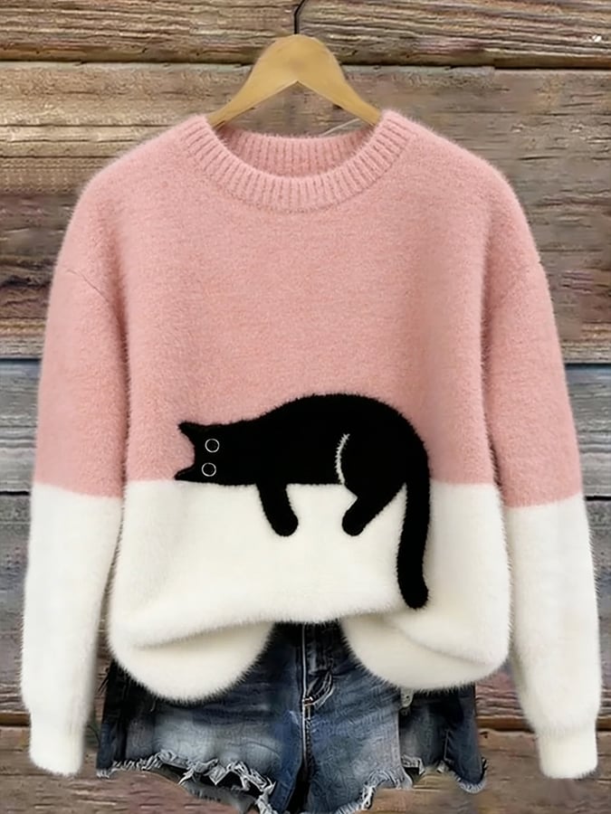 Jane | Cat-Print Sweater