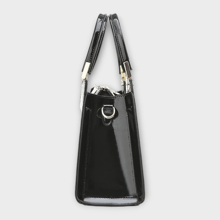Jane | Glossy Crocodile-Embossed Bag
