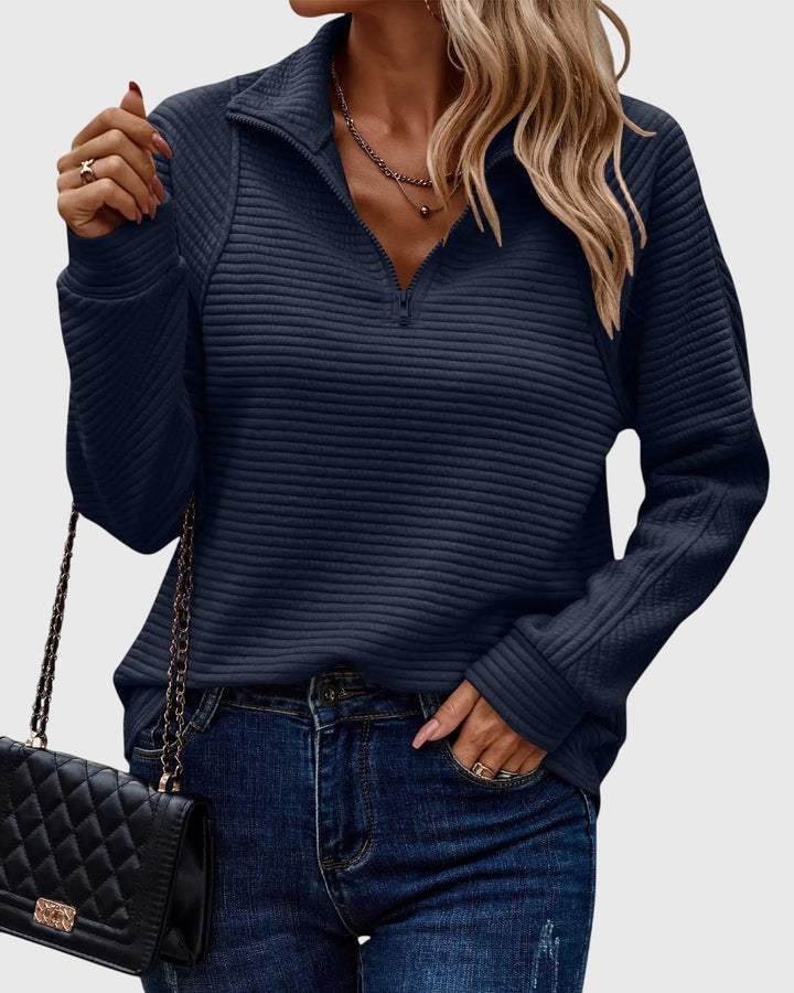 Jane | Elegant Half-Zip Sweater