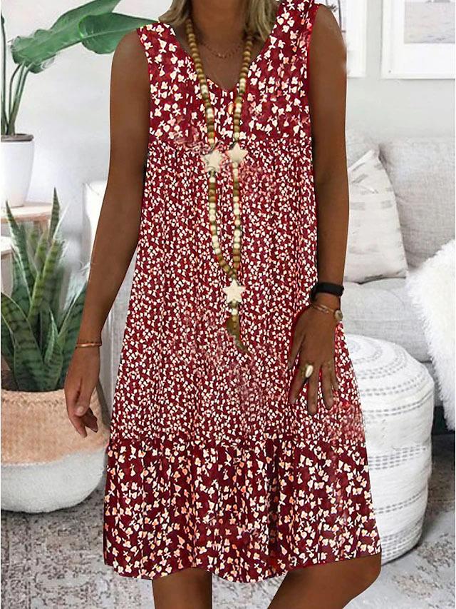 AYLA | ÄRMELLOSES KLEID MIT V-AUSSCHNITT