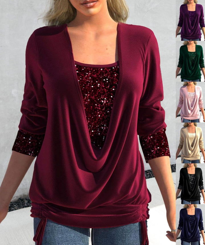 SVEA | Flaire Top aus Glitzerpailletten