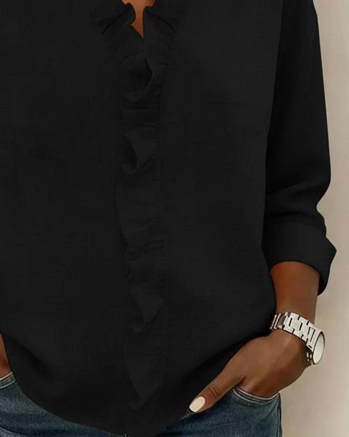 SVEA | Edle V-Ausschnitt Bluse