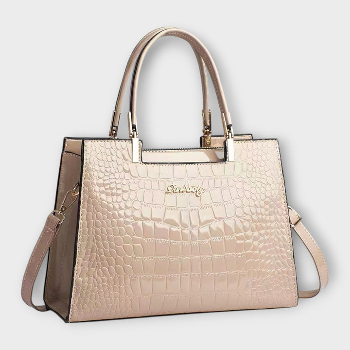 SVEA | Olivia Glänzende Handtasche mit Krokodilprägung