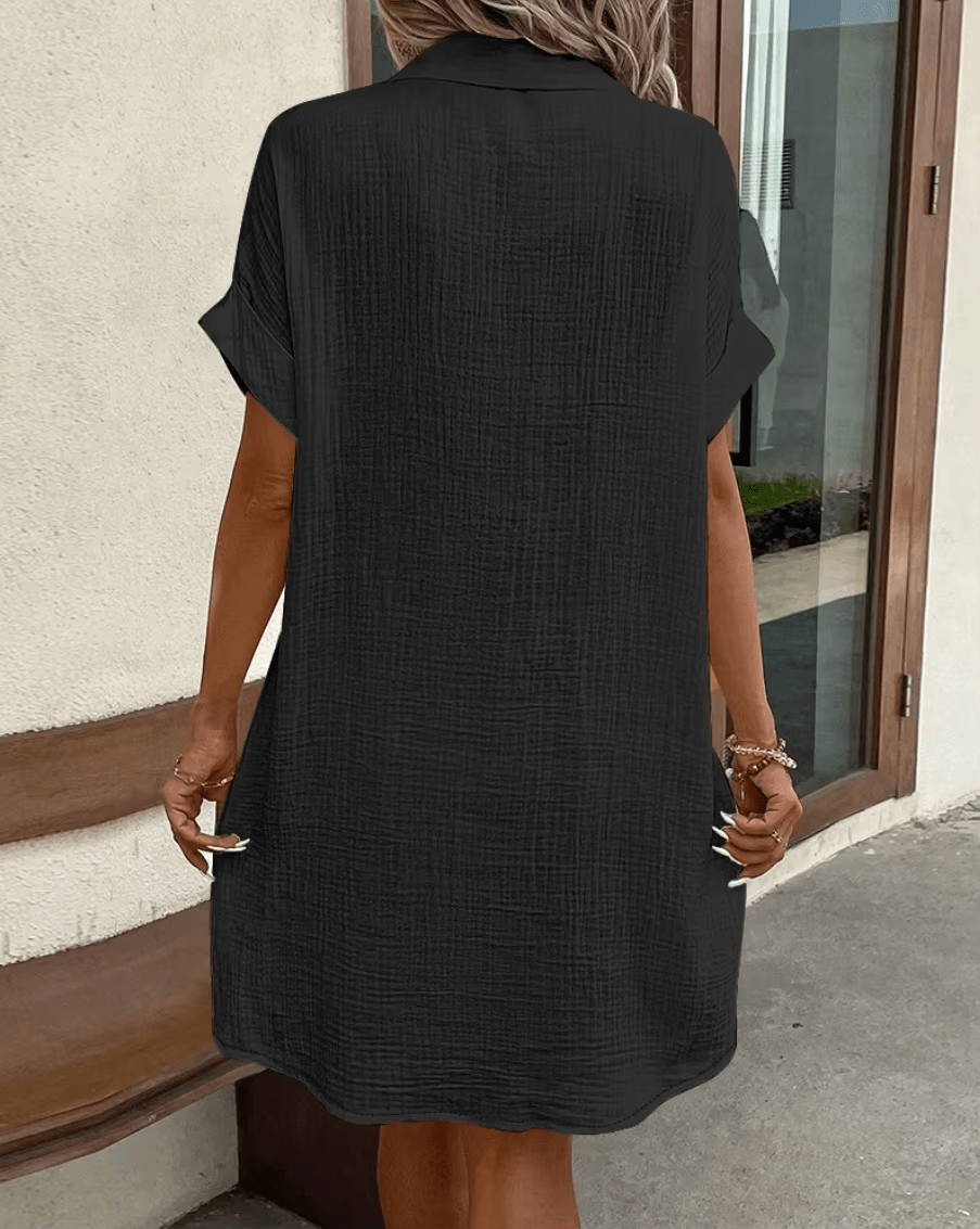 SVEA | Bequemes Hemdkleid mit Knöpfen