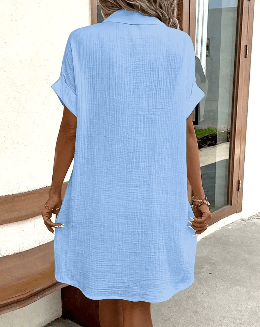 SVEA | Bequemes Hemdkleid mit Knöpfen