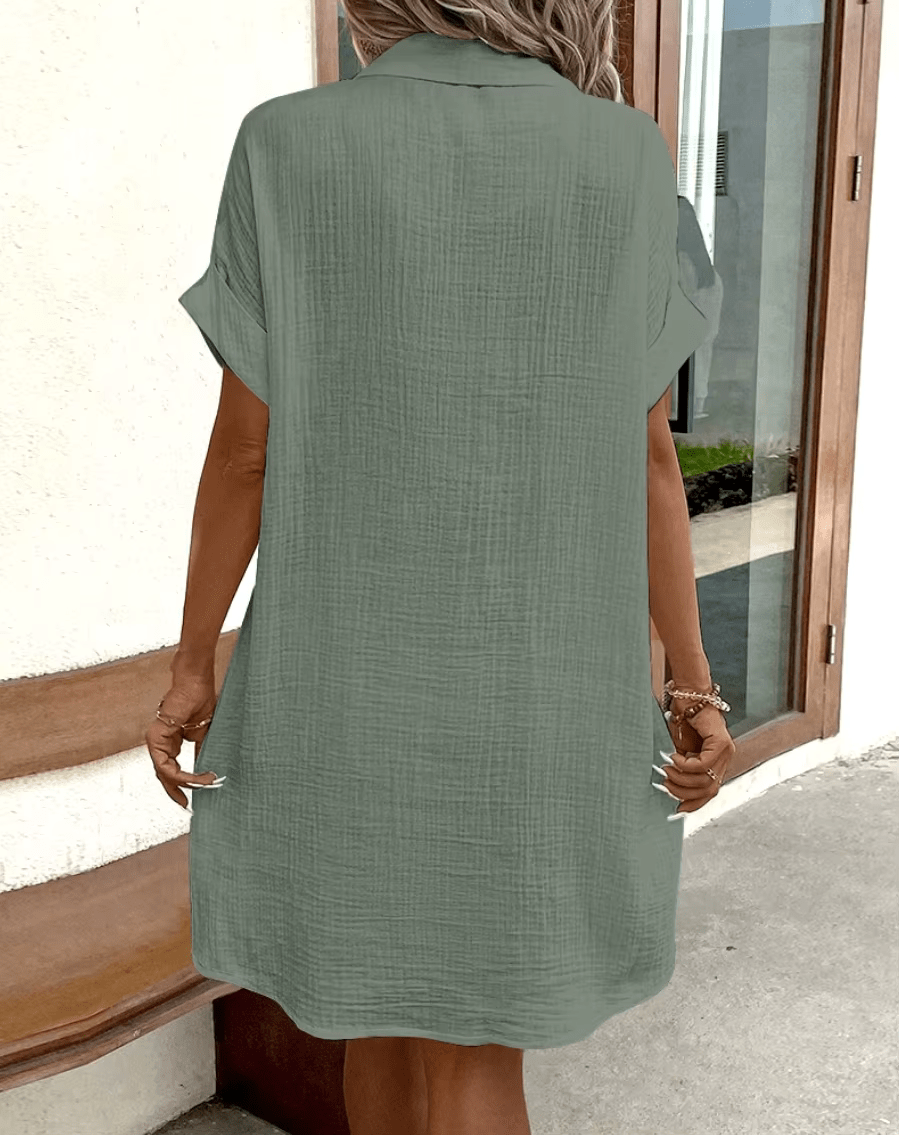 SVEA | Bequemes Hemdkleid mit Knöpfen