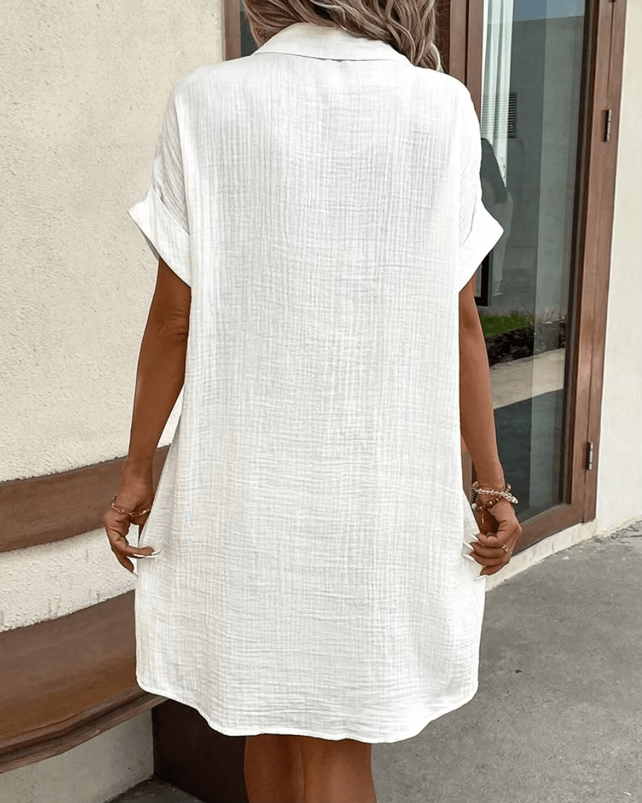 SVEA | Bequemes Hemdkleid mit Knöpfen