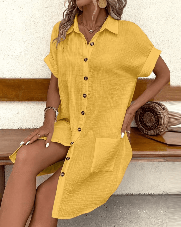 SVEA | Bequemes Hemdkleid mit Knöpfen