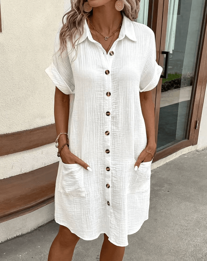 SVEA | Bequemes Hemdkleid mit Knöpfen