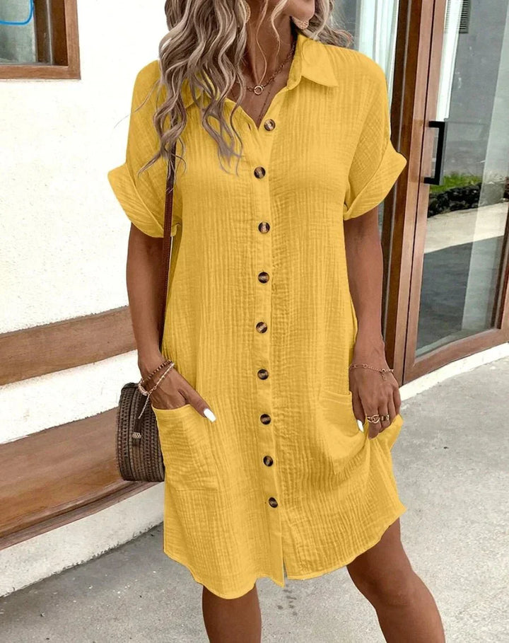 SVEA | Bequemes Hemdkleid mit Knöpfen