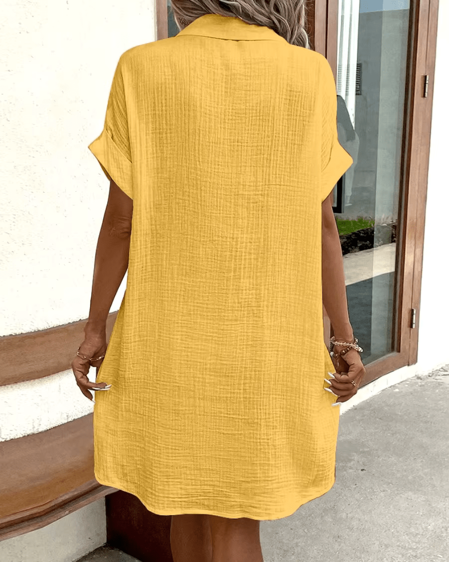 SVEA | Bequemes Hemdkleid mit Knöpfen